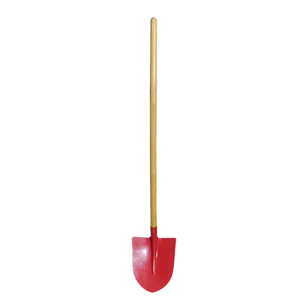 Long handle forged square point steel shovel