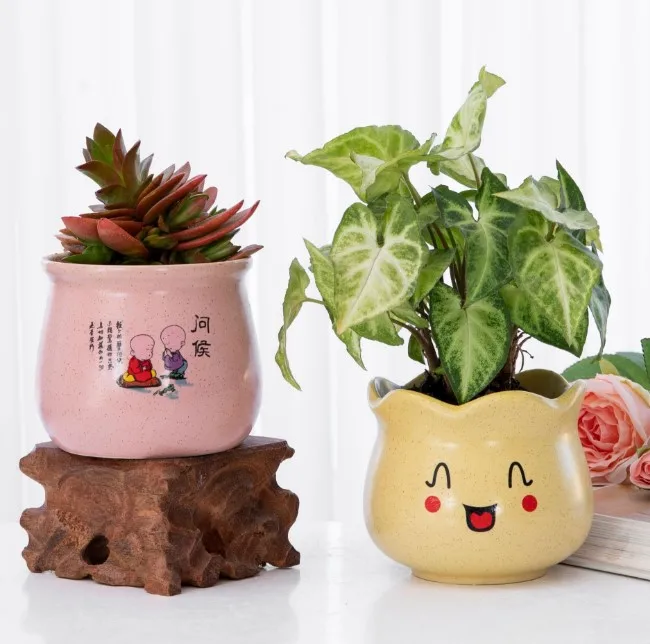 Оптовая продажа керамический цветочный горшок различных цветов Haonai