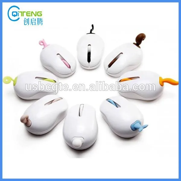 Привет-q животные хвост 2.4 г беспроводная мышь для gif, милый мыши