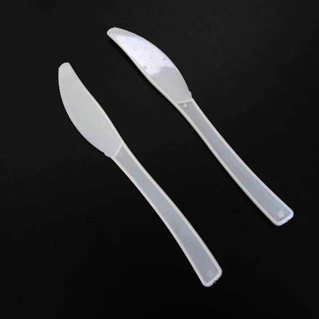PS disposable white plastic knife