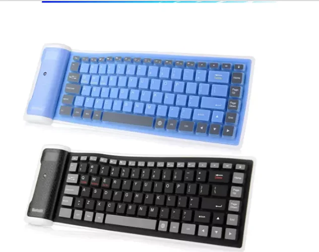 
New product flexible custom wireless keyboard waterproof silicone wireless charging keyboard 