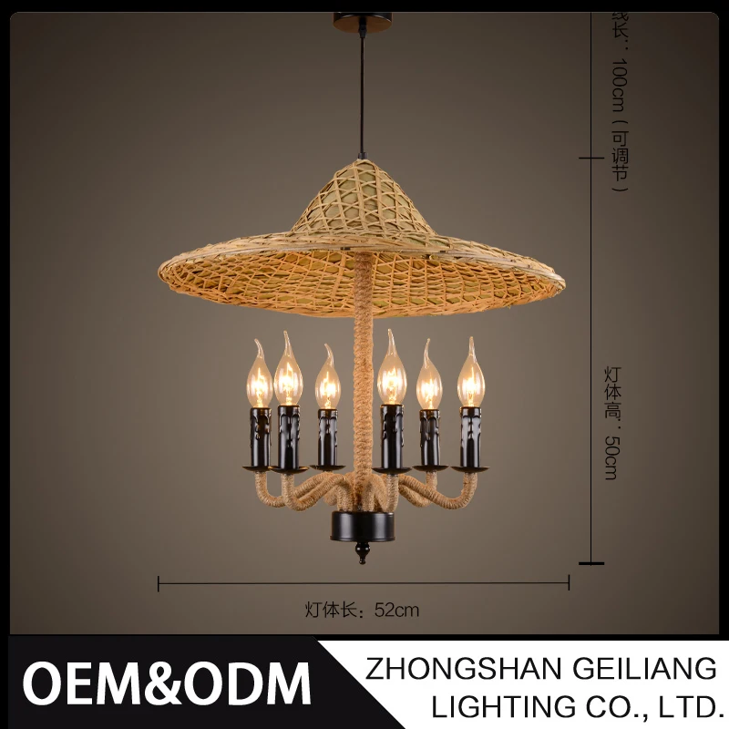 Дизайн моды экологически чистый продукт бамбука люстра свет для украшения гостиной