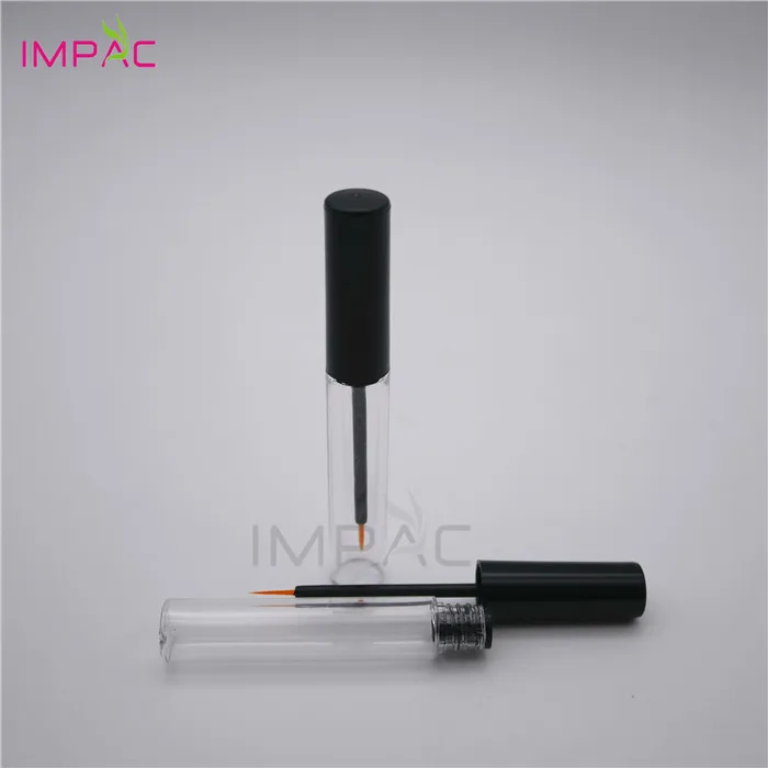 small fancy makeup cylinder clear plastic empty eyeliner bottle 4ml