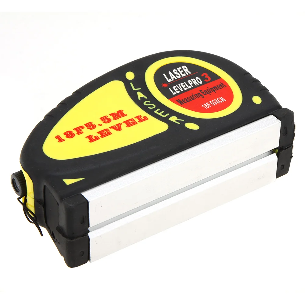 LV-05 8FT 5.5m Measuring Tape Laser Level Pro3 Measuring Equipment with 2 Way Level Bubbles and Laser Power On/Off nivel laser