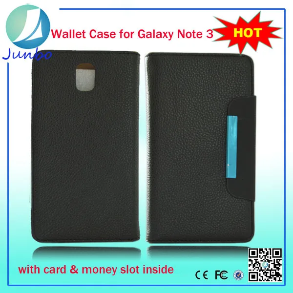 Оптовая кошелек флип сотовый телефон случае кожаный чехол для samsung galaxy note 3