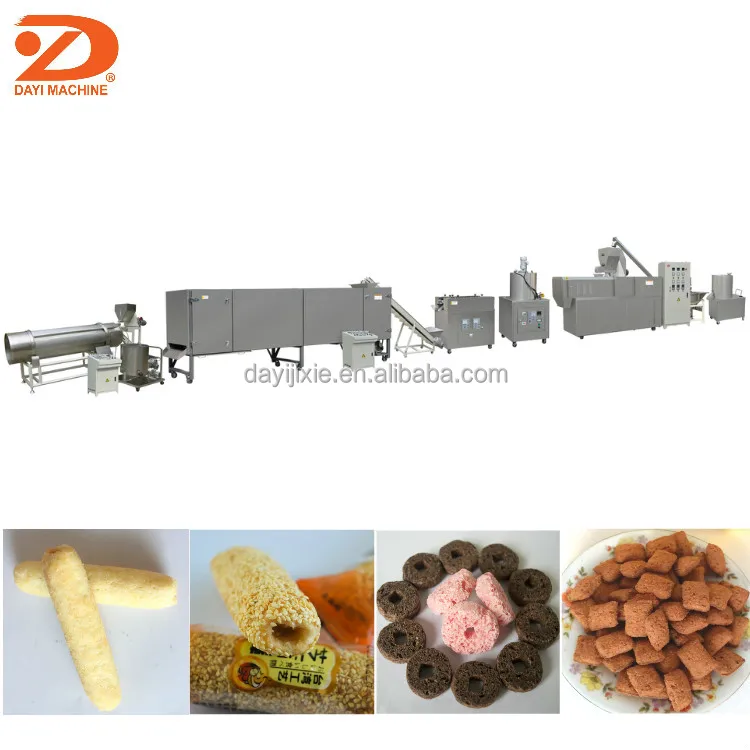 10 Mold Use Puff Corn Cheese Curls Snacks Food Extruder Making Machine Puffed Corn Wheat Snacks Food Extruder