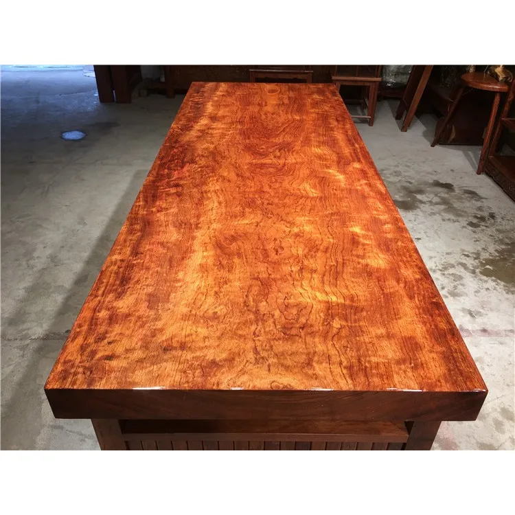  Luxury Eastern Reddish Bubinga Slab Table
