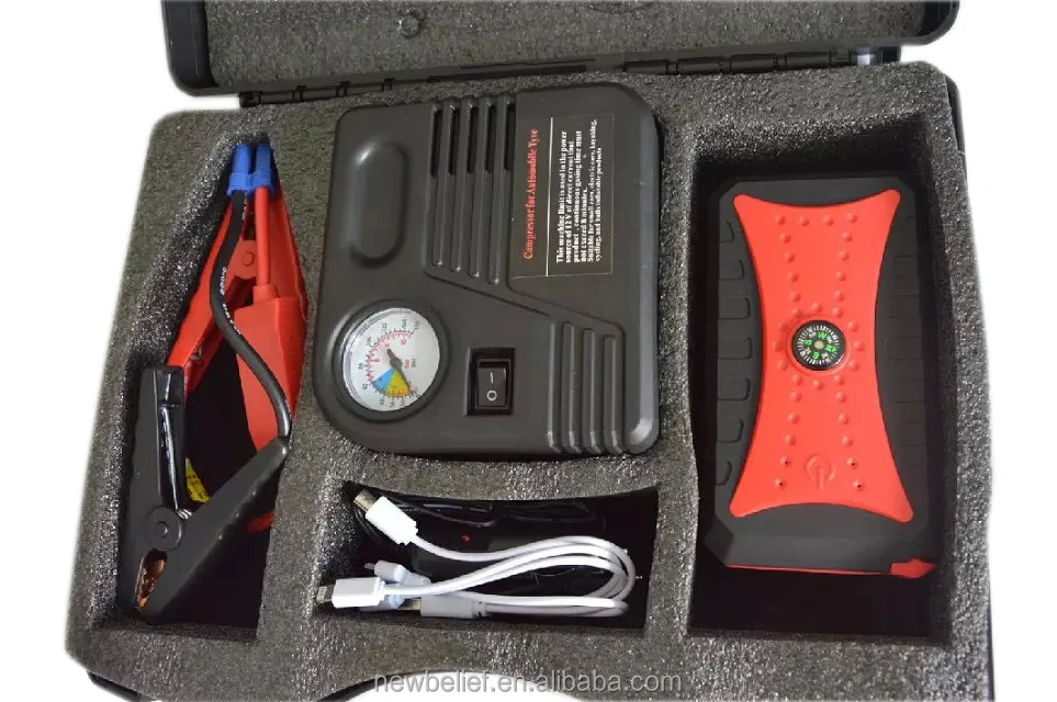 4 in 1 7500mAh LED flashlight waterproof Multi-function jump starter portable jump starter power bank