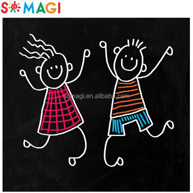 Removable wall paper rolls non-toxic school and office supplies stationery black board for classrooms