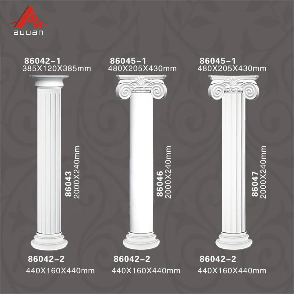 86032 PU Roman Marble Pillars Decorative House Marble Column Price for Direct Sale
