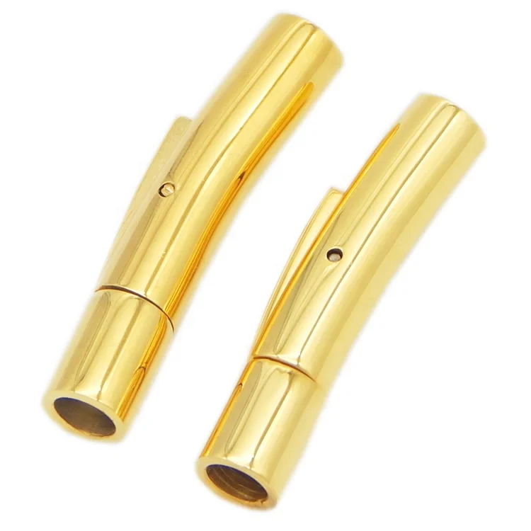 friendly fashion small stainless steel round karabiner buckle clasp for leather bracelet jewelry accessories