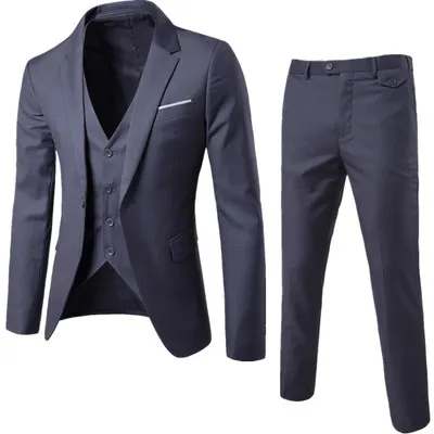Fashion Men Three Pieces Of Business Suit Dress Wedding Suit Groomsman Suit