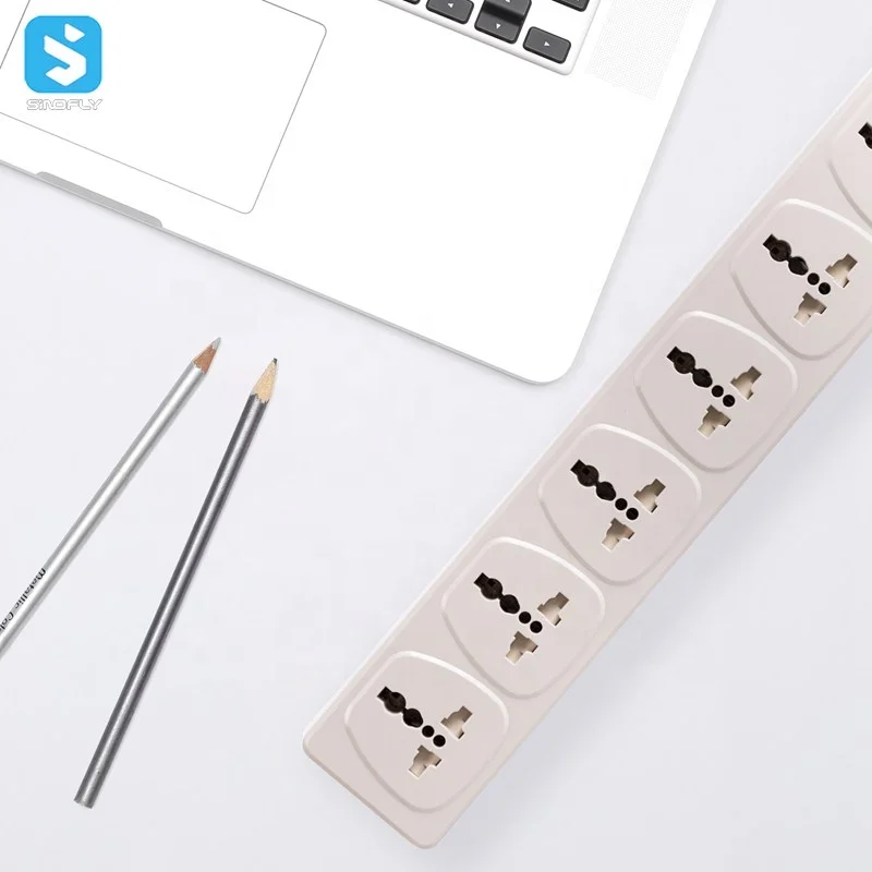 
UK 3 pin plug C13 6 outlet strip Surge Protected Extension 1.8M 3M multipurpose power socket 