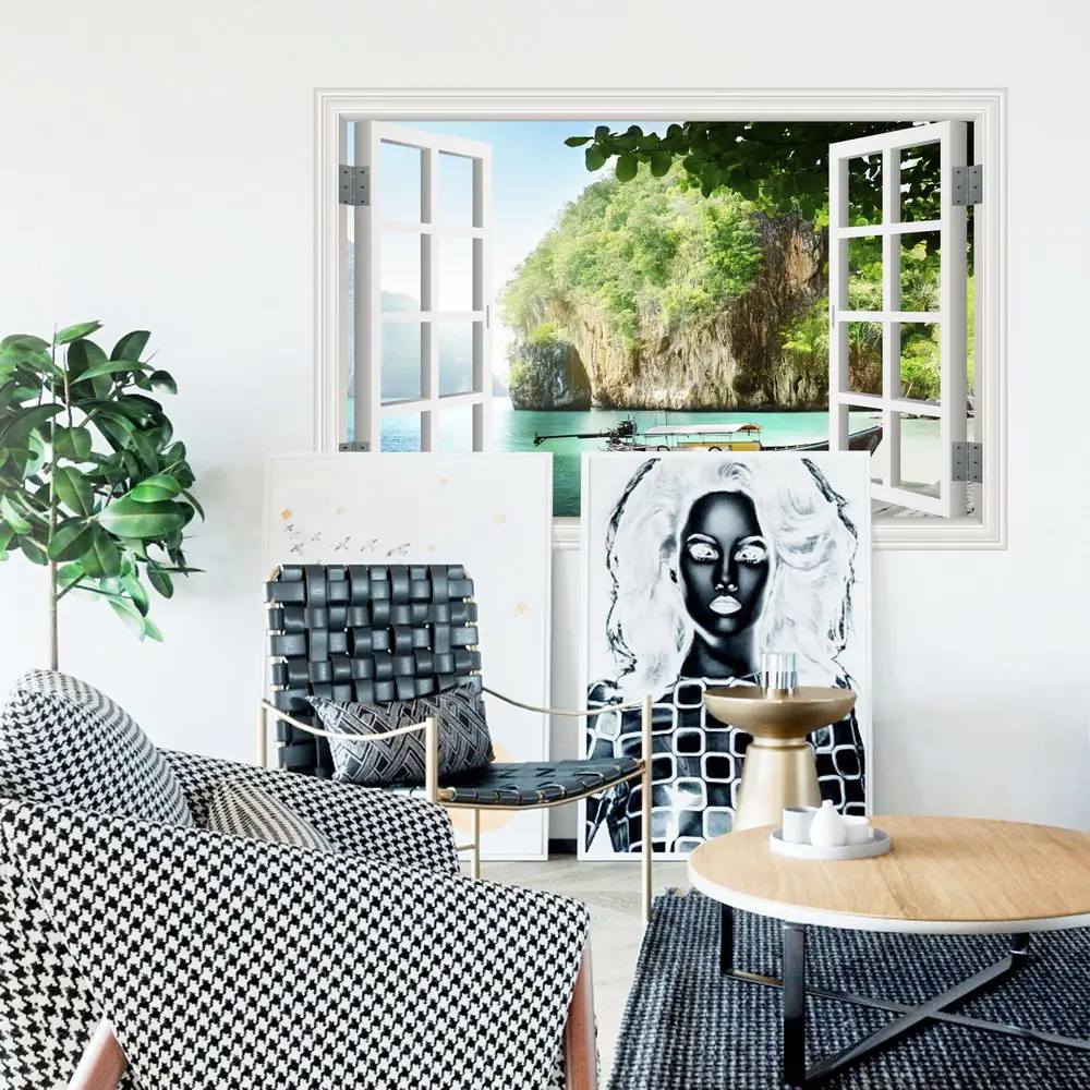 Hot sale Landscape wall canvas painting modern art  stencils for wall painting  home decor