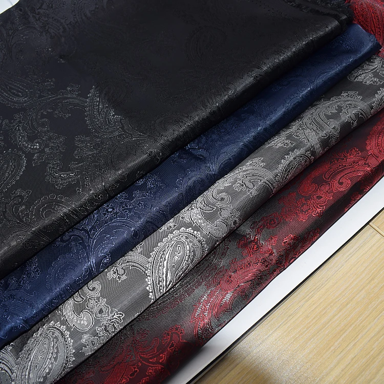 68D*120D 90gsm high quality suit lining loquat flower jacquard fabric poly and viscose