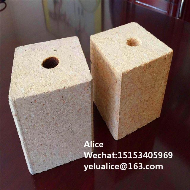Wooden pallet foot export to korea compressed chip block