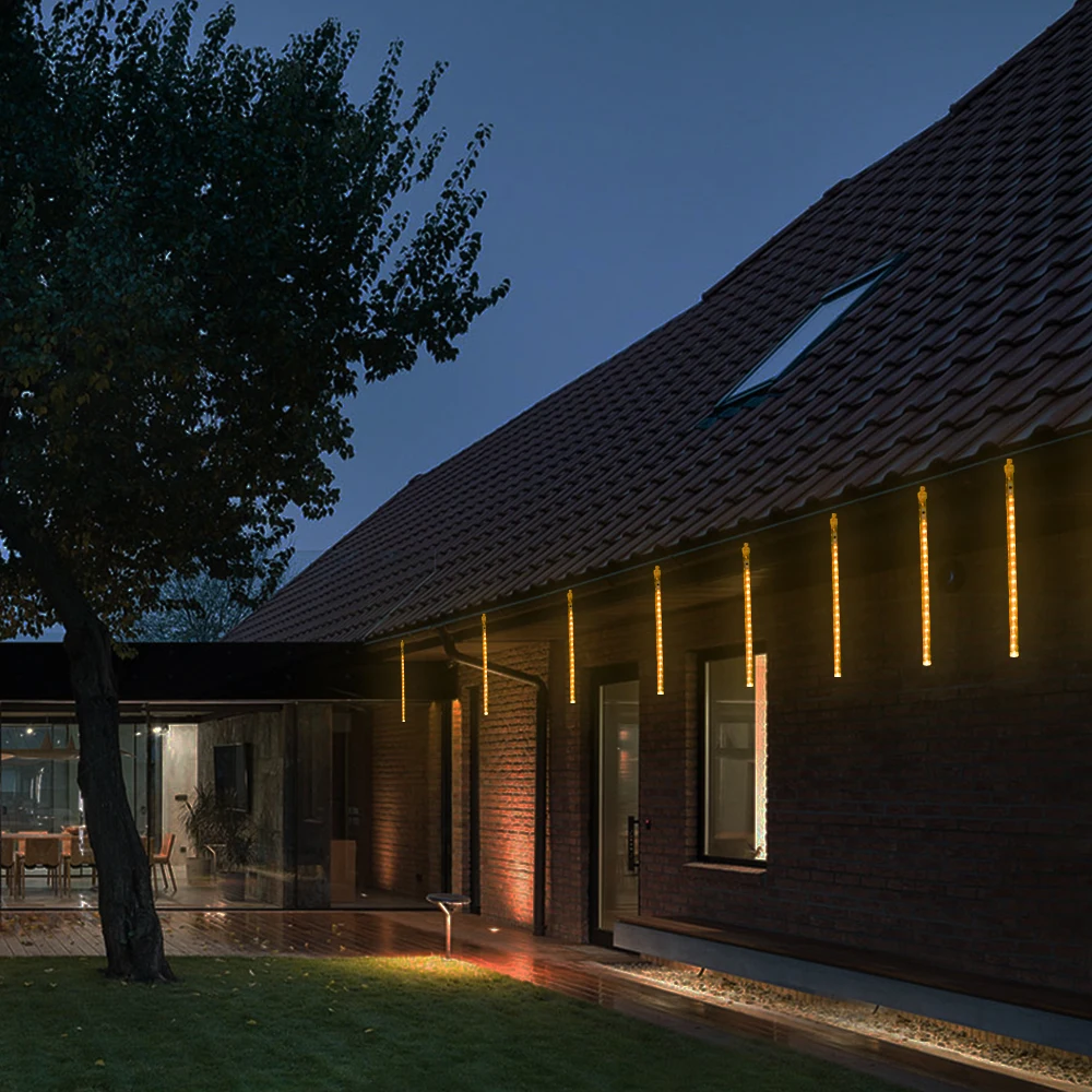 2019 top quality holiday LED outdoor meteor shower christmas  luces de navidad solares  solar string light