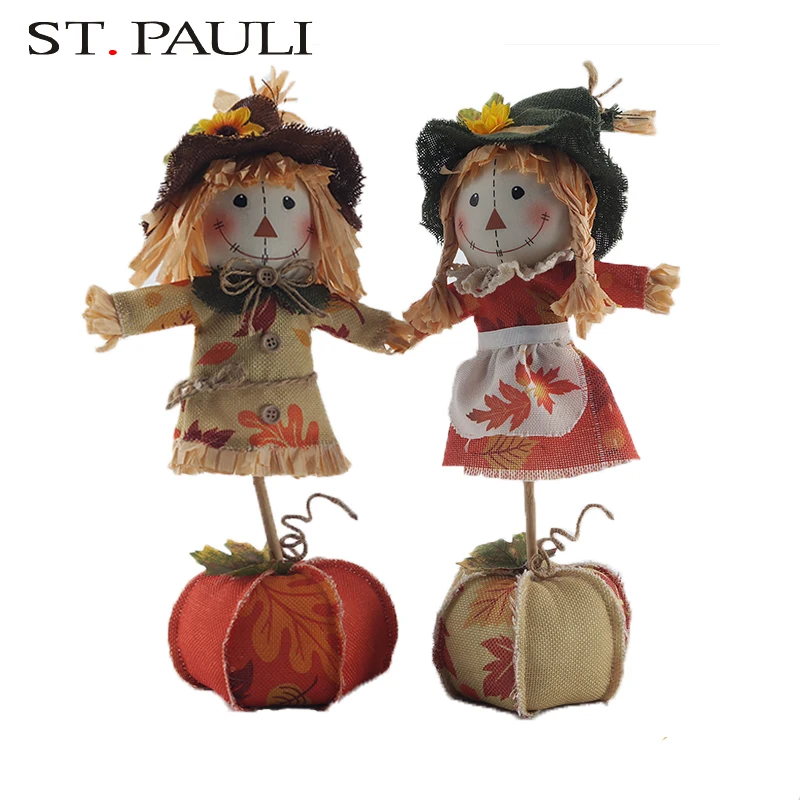 
 Уникальная набивная тыква на День Благодарения, забавная дверная остановка для украшения  