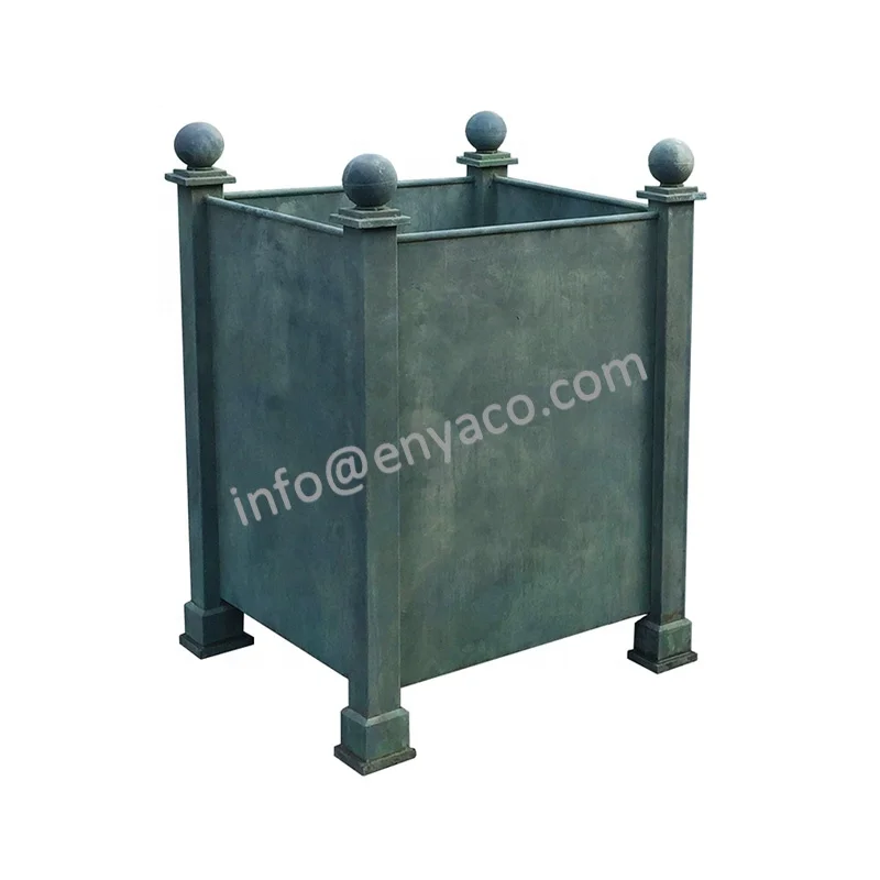 Metal Versaille Planters Large Outdoor De Jardin, Garden Supply / Home Garten Antique