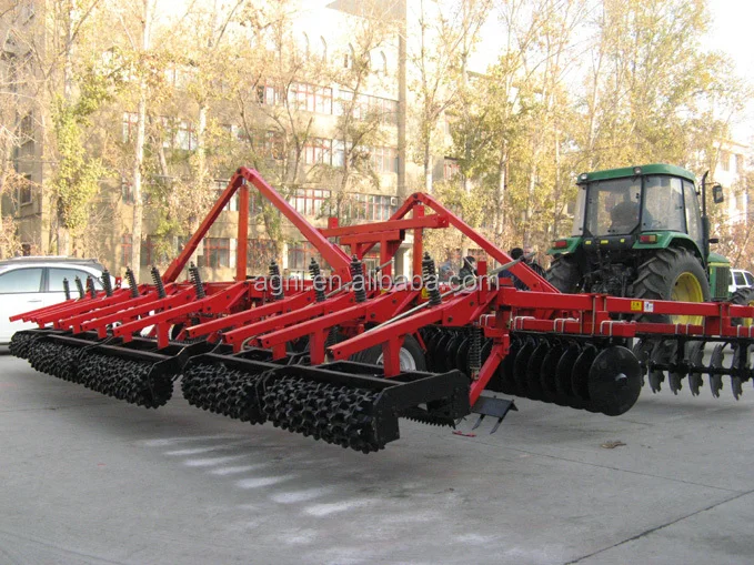 big type huge duty farm tractor use hydraulic combined land preparation machine with disk harrow, disk plough
