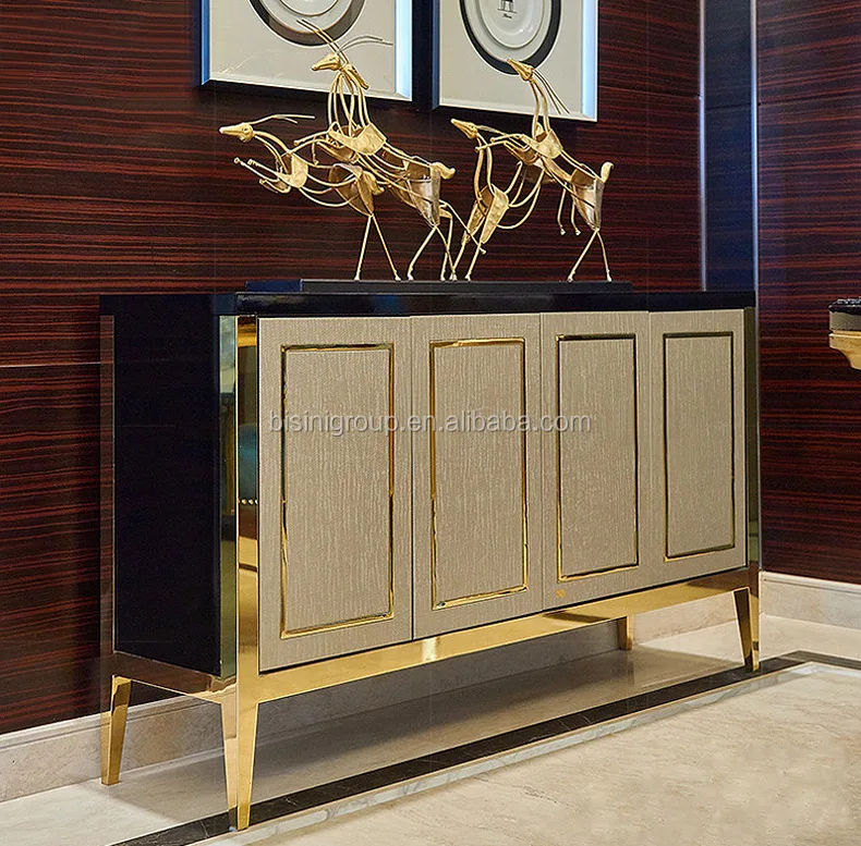 Elegant European Designed Neo Classical Oval Piercing Pattern Center Coffee Table of Golden Stainless Steel BF12-11274e