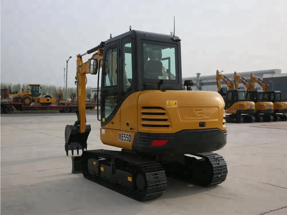 
chinese mini small 5.5T excavator XE55 with zero tail swing for sales 