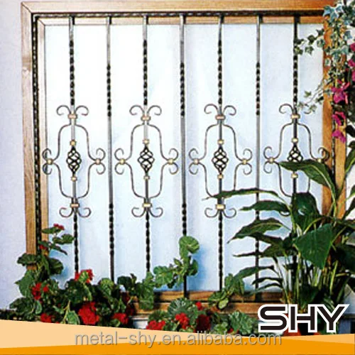 house Simple iron morden window grill design for sliding window