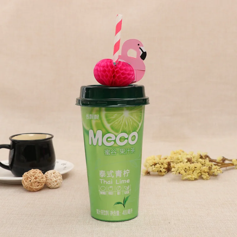 Coffee Bar Drinking Paper Food Grade Baby Paper Straw Straight Sucker Biodegradable Paper flamingo straw