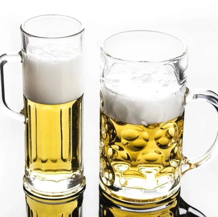 JHROC07 Hotsale New Design Tall Creative 1000ml Large Clear Glass Beer Glass juicer cup