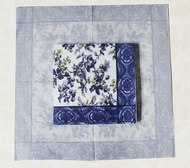 Wholesale vintage flower printed tissue paper napkin serviettes for dinner