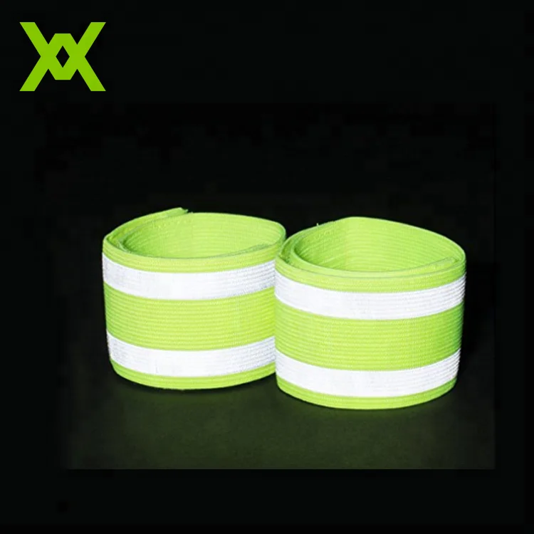 factory price wholesale hi vis reflective safety spandex arm band  strips elastic  running runner walker  cyclin wristband