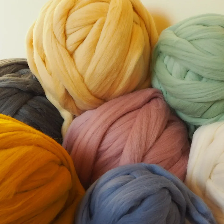 Супер крупная Толстая гигантская 100% акриловая пряжа с 25 цветами в наличии для крупной вязки одеяла шерсти