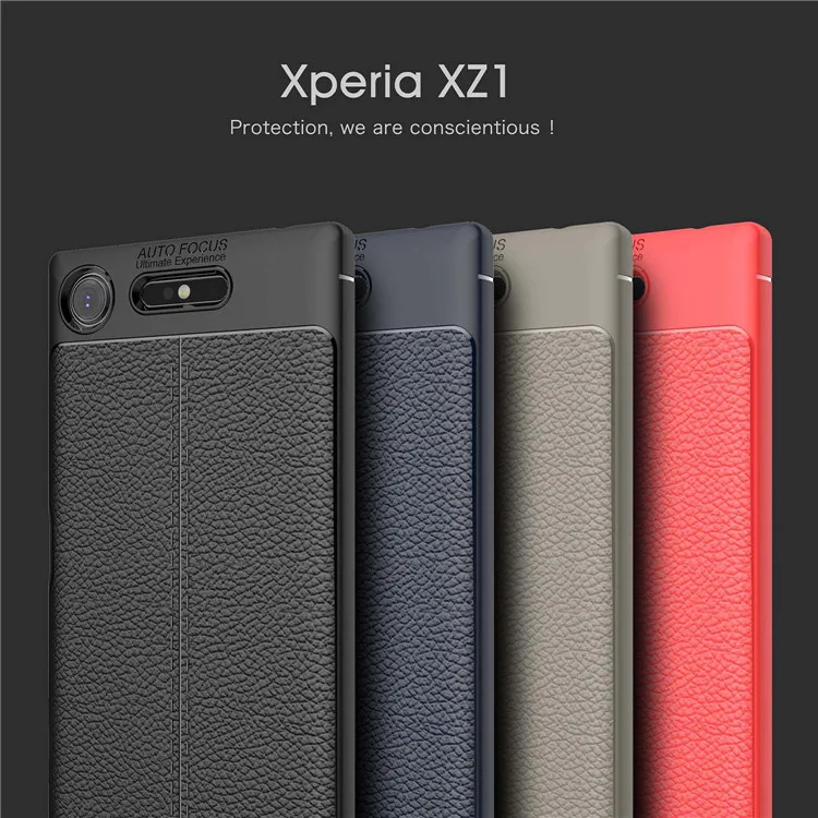 Mobile Phone Accessories Latest Litchi Leather Tpu Case For Sony Xperia XZ1 Cover