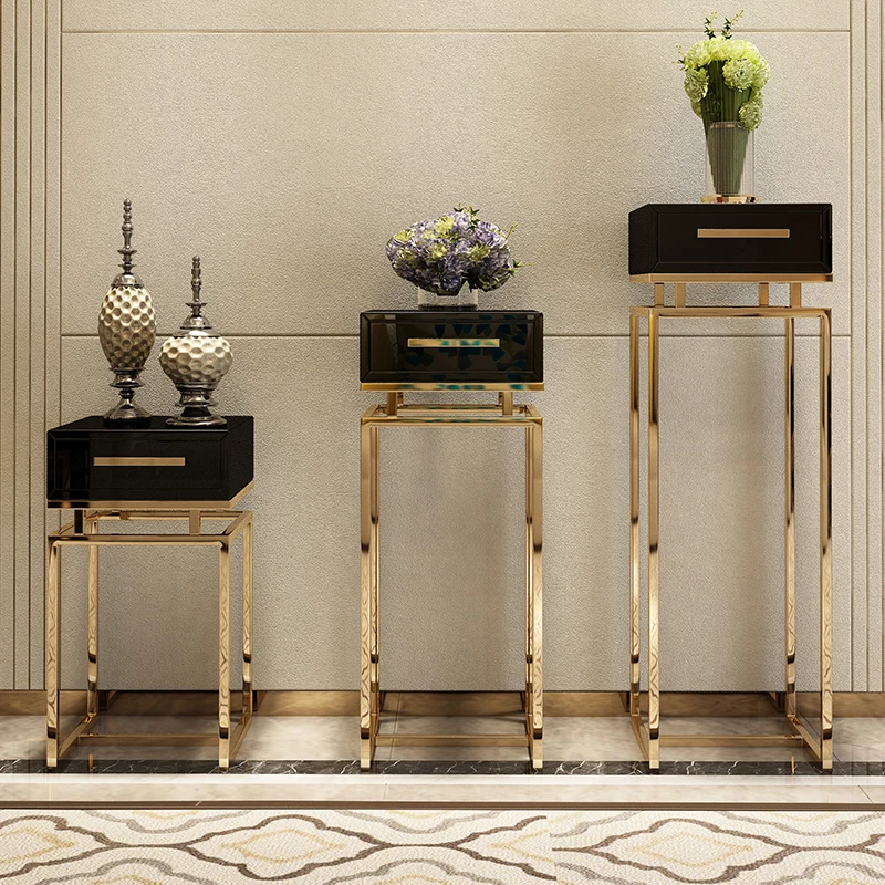 Wholesale Square Metal Corner Plant Wall 3pcs Flower Stand/Cake Table for Wedding/Party Decoration