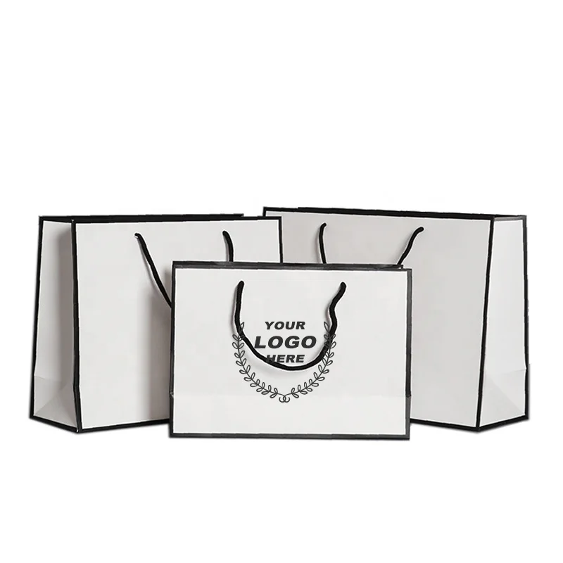 Белая картонная бижутерия с логотипом на заказ, роскошные бумажные подарочные пакеты для духов