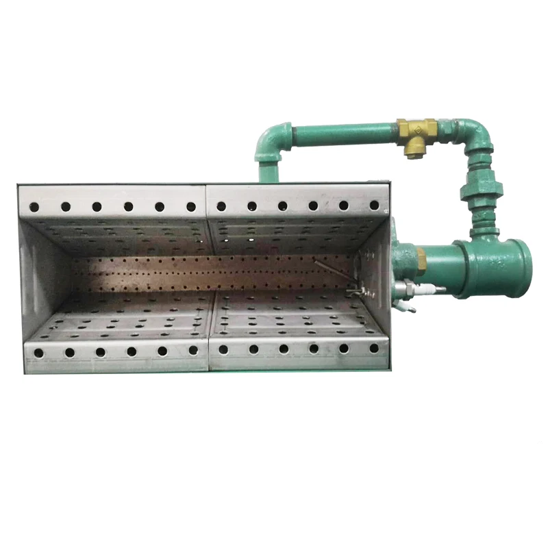 Linear gas burner for direct fired fresh air heating