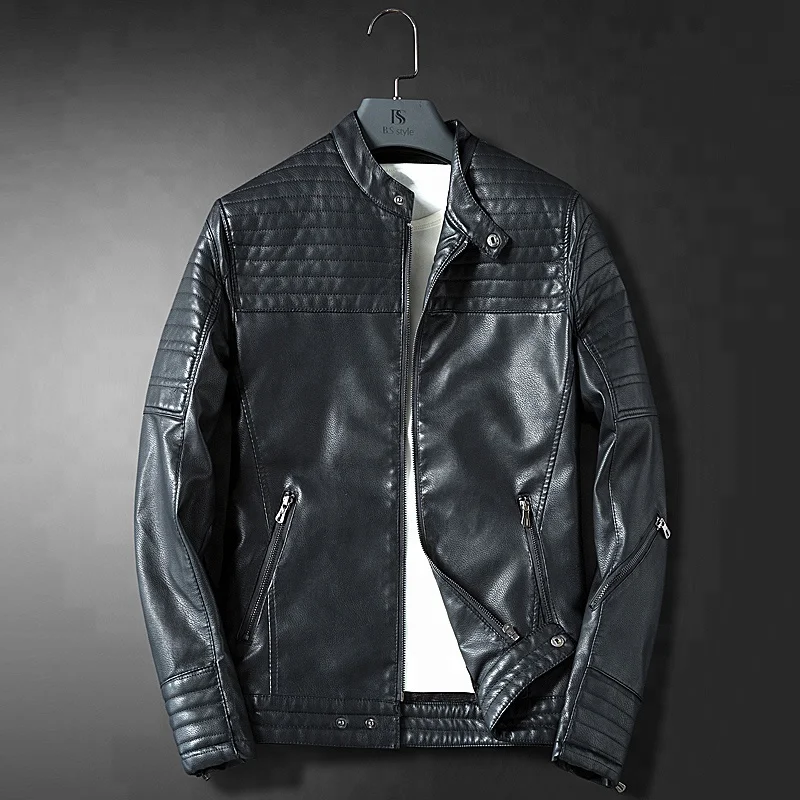 Wholesale China Cheap Classic Fashion Men Pu Leather Jackets