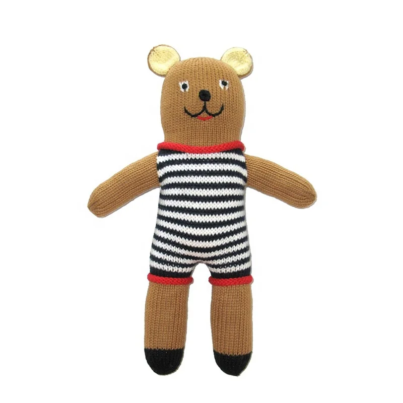 
 Плюшевый медведь, хлопковая вязаная игрушка, мягкая кукла-животное  