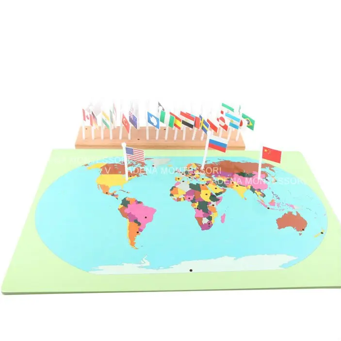 Оборудование Монтессори-флаги мира