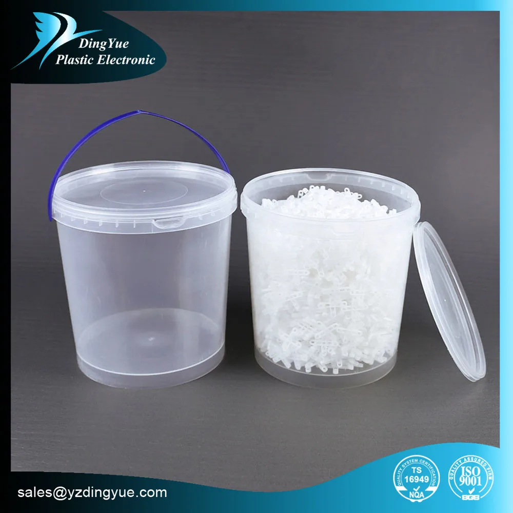 
100% new PP material wholesale clear plastic container with lid disposable plastic buckets 