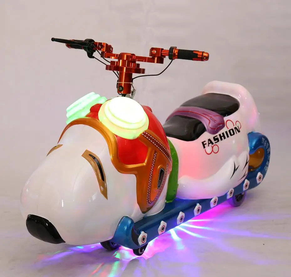 Attractive Musical Rocking Dog Motor Plane with Beautiful Light