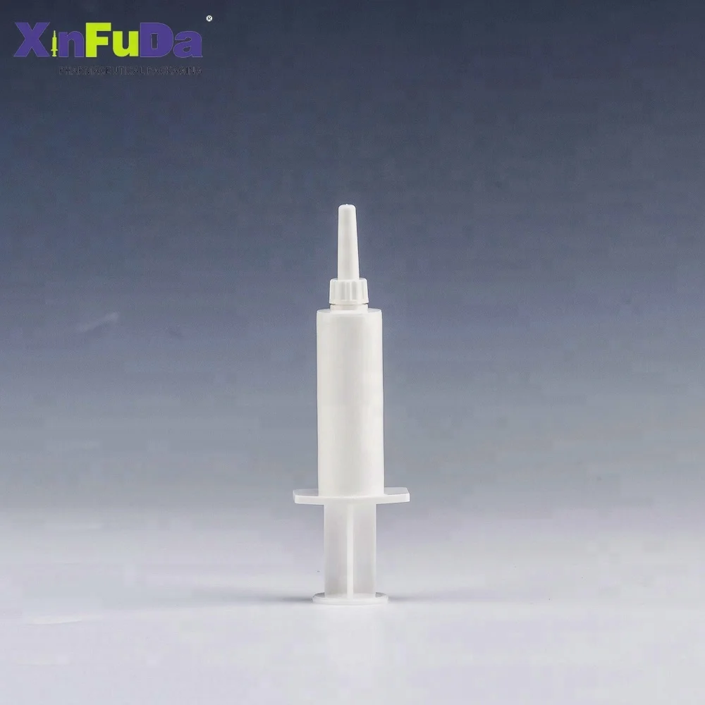 Bovine udder use 5ml white plastic container injection intramammary veterinary syringe for animal mastitis medicine