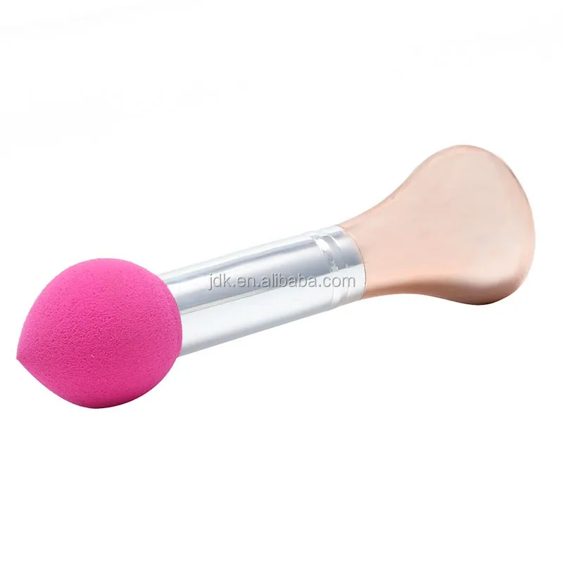 Drop Shaped Makeup Sponge Blender Flawless Powder Metal Stick Beauty