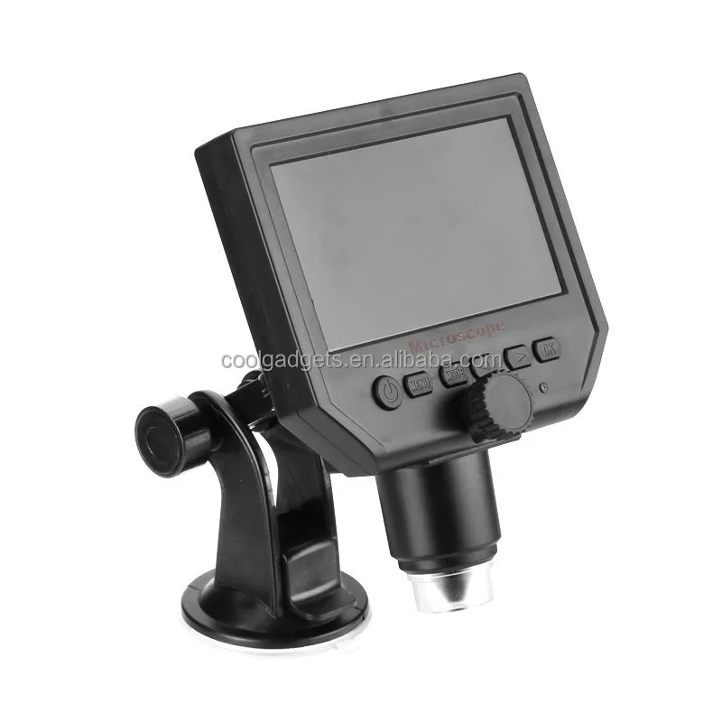[KOOCU] HD Digital-600X Zoom Microscope with 4.3-Inch HD Display Built-In Battery FHD Vi (2017 Newest)