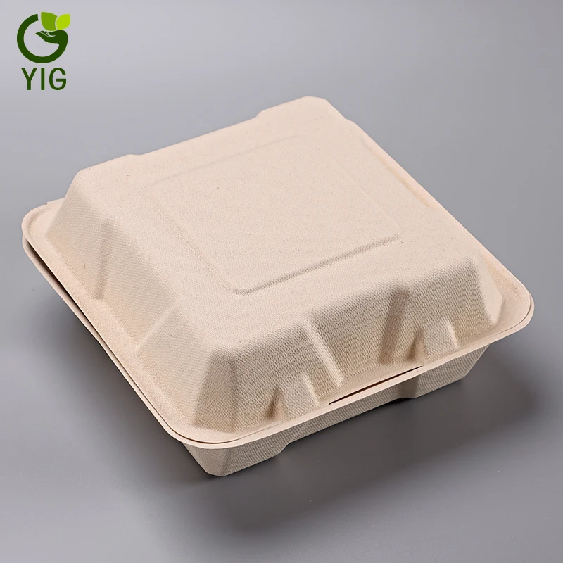 
biodegradable molded pulp clamshell packaging products 