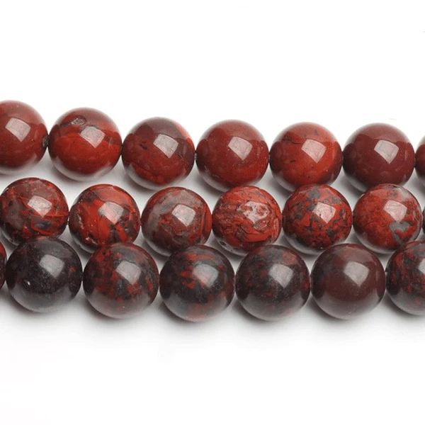 Made In China 12mm Natural Poppy Jasper Loose Stone Beads