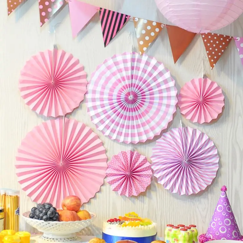 
2018 New Party Favors Banner Paper Fan Balloons Baby Shower Decorations 