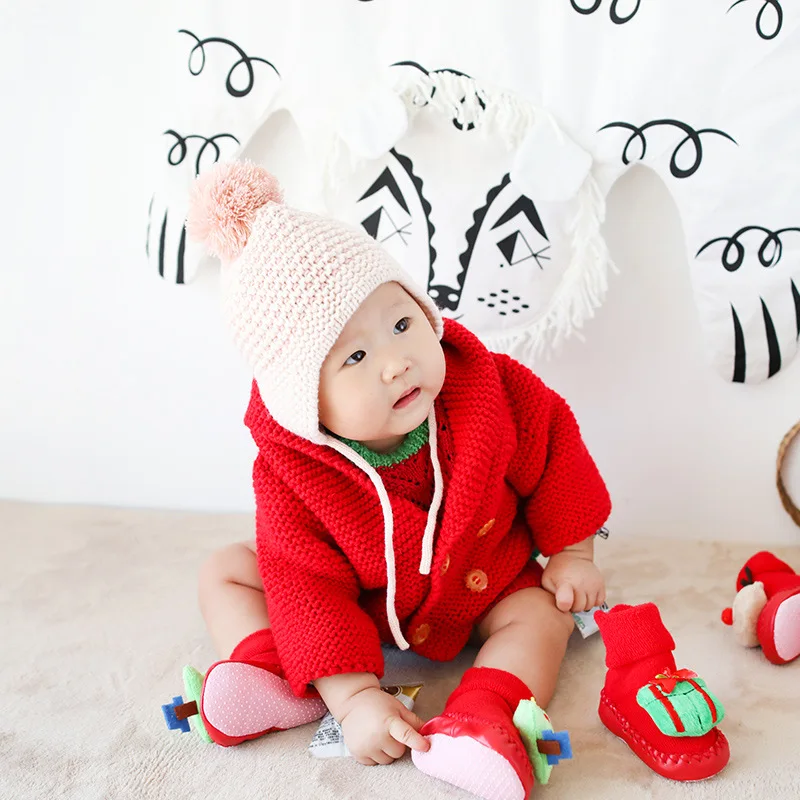 Рождественские детские носки детская обувь и чулки утолщенные с шерстяным кольцом детские носки