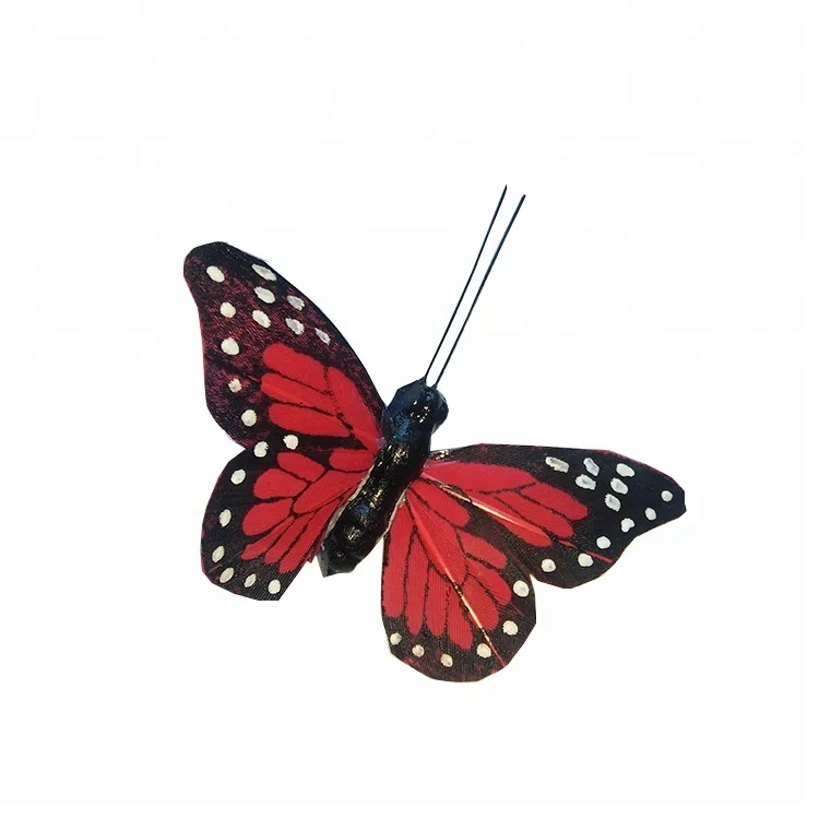 Artificial custom feather butterflies for wedding decorations