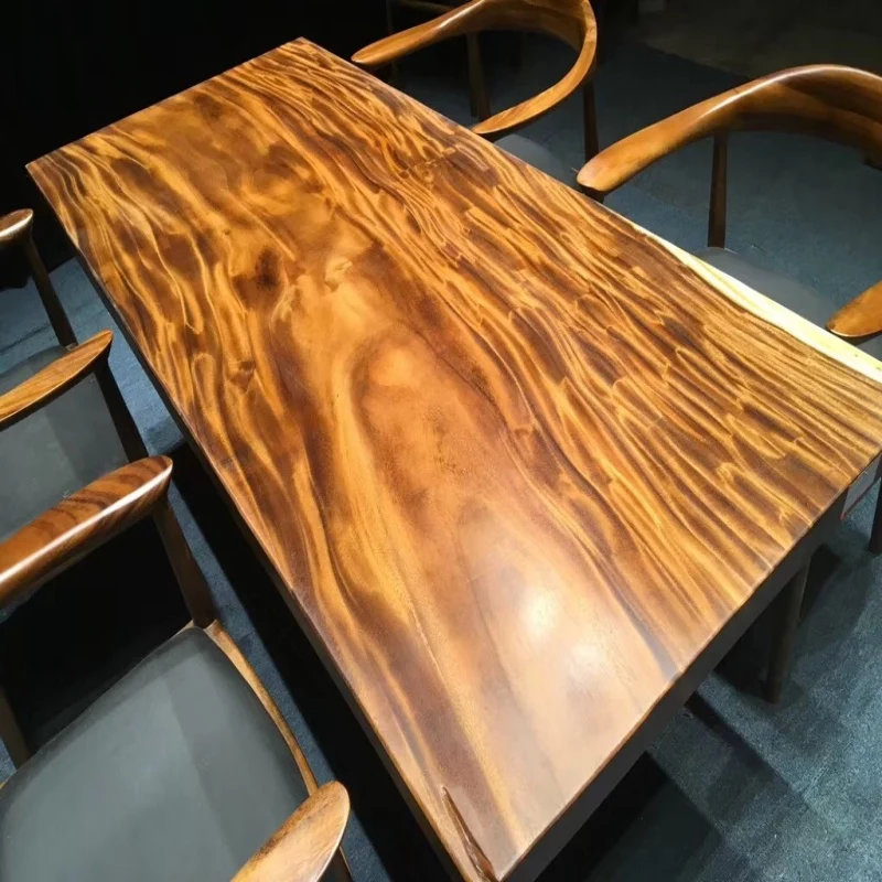 1.2 Meter Length Walnut Solid Big Slab Wood Dining Table